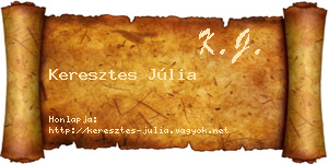Keresztes Júlia névjegykártya