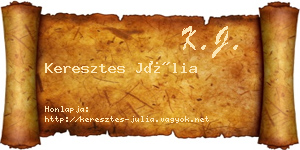 Keresztes Júlia névjegykártya