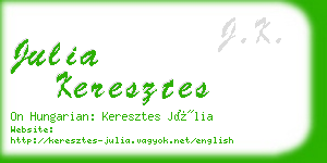 julia keresztes business card